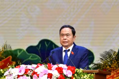 Chủ tịch Quốc hội Trần Thanh Mẫn phát biểu tại Lễ Kỷ niệm 30 năm ngày thành lập Kiểm toán Nhà nước (11/7/1994-11/7/2024). (Ảnh: Vietnam+)