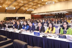 Đại biểu dự phiên khai mạc Hội nghị Nghị sỹ Trẻ Toàn cầu lần thứ 9. (Ảnh: TTXVN)