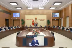 Quang cảnh phiên họp thứ 22 của Ủy ban Thường vụ Quốc hội. (Ảnh: Doãn Tấn/TTXVN) 