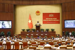 Quang cảnh Hội nghị toàn quốc lần thứ nhất triển khai luật, nghị quyết của Quốc hội khoá XV. (Ảnh: Doãn Tấn/TTXVN)