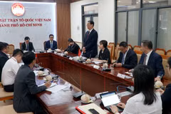 Quang cảnh buổi làm việc. (Ảnh: Văn Phúc/TTXVN)