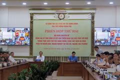 Quang cảnh phiên họp Tổ Công tác Cải cách Thủ tục Hành chính của Thủ tướng Chính phủ. (Ảnh: TTXVN phát)