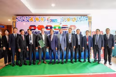 Đại diện các quốc gia tham dự Diễn đàn Du lịch Mekong năm 2023. (Nguồn: AKP/TTXVN)