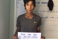 Đối tượng Hứa Văn Bắc bị lực lượng chức năng bắt giữ. (Ảnh: TTXVN phát)