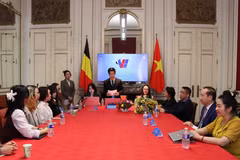 Quang cảnh Đại hội Hội sinh viên Việt Nam tại Bỉ lần thứ V. (Ảnh: Hương Giang/TTXVN)