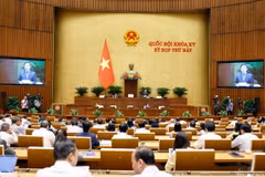 Quang cảnh phiên họp của Quốc hội sáng 24/5. (Ảnh: Doãn Tấn/TTXVN)
