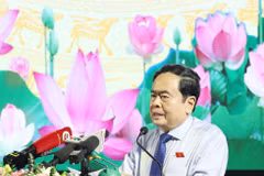 Chủ tịch Quốc hội Trần Thanh Mẫn phát biểu. (Ảnh: Thống Nhất/TTXVN)