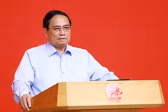 Thủ tướng Phạm Minh Chính chủ trì Phiên họp thứ ba Tiểu ban Kinh tế-Xã hội Đại hội XIV. (Ảnh: Dương Giang/TTXVN)