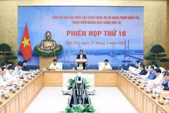 Thủ tướng Phạm Minh Chính chủ trì Phiên họp lần thứ 10 của Ban Chỉ đạo Nhà nước các công trình, dự án quan trọng quốc gia,. (Ảnh: Dương Giang/TTXVN)