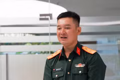 Đồng chí Nguyễn Đức Tài – Nhân viên kỹ thuật nhà trạm thuộc Tổng công ty Công trình Viettel. (Ảnh: Viettel)