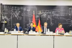 Khoá họp lần thứ ba Ủy ban về hợp tác khoa học-công nghệ Việt Nam-Đức ngày 27/6 tại Berlin. (Ảnh: TTXVN phát)