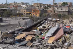 Cảnh đổ nát sau cuộc không kích của Israel tại Baalbek, Liban, ngày 9/11/2024. (Ảnh: THX/TTXVN)