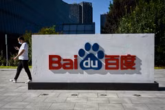 Biểu tượng công ty Baidu tại Bắc Kinh, Trung Quốc. (Nguồn: AFP/TTXVN)