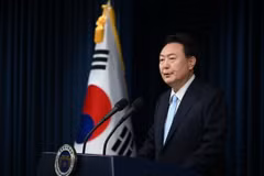 Tổng thống Hàn Quốc Yoon Suk Yeol. (Ảnh: Yonhap/TTXVN)