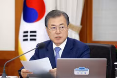 Tổng thống Hàn Quốc Moon Jae-in. (Ảnh: Yonhap/TTXVN)