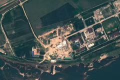 Hình ảnh do vệ tinh GeoEye cung cấp về cơ sở hạt nhân Yongbyon của Triều Tiên. (Ảnh: AFP/TTXVN)