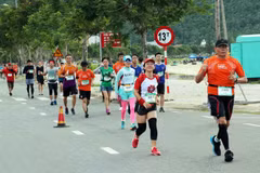 Các vận động viên tranh tài trên đường chạy Marathon Quốc tế Đà Nẵng 2019. (Ảnh: Trần Lê Lâm/TTXVN)
