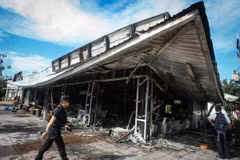 Hiện trường một vụ đánh bom ở Pattani, Thái Lan. (Nguồn: AFP/TTXVN)