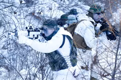 Lính thủy đánh bộ Mỹ và Hàn Quốc tham gia cuộc tập trận tại Pyeongchang ngày 24/1. (Nguồn: EPA/TTXVN)