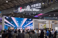 Gian hàng của China Mobile tại Hội nghị di động thế giới ở Thượng Hải, Trung Quốc ngày 27/6. (Nguồn: AFP/TTXVN)