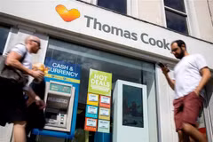Một chi nhánh của công ty lữ hành Thomas Cook tại London, Anh, ngày 12/7/2019. (Nguồn: AFP/TTXVN) 