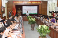 Ông Nguyễn Thái Bình, Chánh Văn phòng Bộ Văn hóa, Thể thao và Du lịch cung cấp thông tin tới các cơ quan thông tấn, báo chí. (Ảnh: Thanh Tùng/TTXVN)