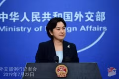Người phát ngôn Bộ Ngoại giao Trung Quốc Hoa Xuân Oánh. (Nguồn: fmprc.gov.cn/TTXVN)