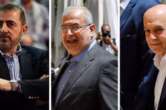 Từ trái qua: Ba quan chức, nghị sỹ Hezbollah bị Mỹ trừng phạt gồm Wafiq Safa, Muhammad Hasan Ra''d và Amin Sherri. (Nguồn: AP)