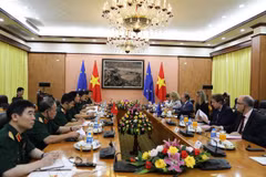 Quang cảnh buổi tiếp. (Nguồn: mod.gov.vn)