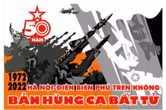 Phát hành tranh cổ động nhân kỷ niệm 50 năm Chiến thắng Hà Nội-Điện Biên Phủ trên không. (Nguồn: Cục Văn hóa cơ sở)