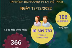 [Infographics] Tình hình dịch COVID-19 tại Việt Nam ngày 13/12