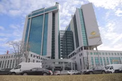Trụ sở ngân hàng Sberbank ở Moskva. (Nguồn: EPA/TTXVN)