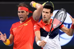 Djokovic và Nadal (trái) là hai tay vợt có thứ hạng cao nhất bảng xếp hạng ATP. (Nguồn: AP)