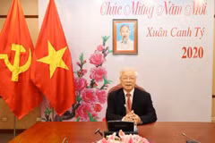 Tổng Bí thư, Chủ tịch nước Nguyễn Phú Trọng điện đàm với Tổng Bí thư, Chủ tịch nước Trung Quốc Tập Cận Bình. (Ảnh: Trí Dũng/TTXVN)