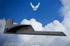 Hình ảnh máy bay ném bom B-21. (Nguồn: defensenews.com)