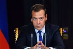 Thủ tướng Nga Dmitry Medvedev. (Nguồn: AFP/TTXVN)