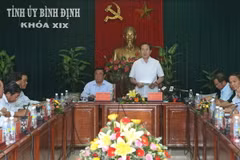 Chủ tịch nước Trần Đại Quang phát biểu kết luận buổi làm việc. (Ảnh: Nhan Sáng/TTXVN)