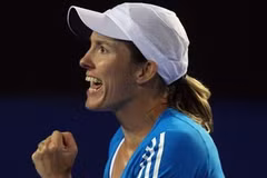 Justine Henin vẫn khẳng định mình là một tay vợt đẳng cấp khi giành quyền vào vòng 4 Australia Open. (Ảnh: Getty Images)