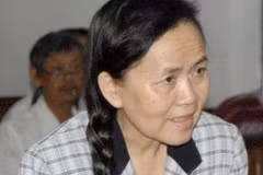 Bị cáo Trần Ngọc Sương tại phiên tòa phúc thẩm. (Ảnh:Thanh Vũ/TTXVN)