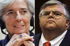 Hai ứng cử viên Lagard (trái) và Carstens. (Nguồn: Reuters)