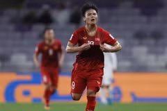 Quang Hải ăn mừng sau khi lập siêu phẩm vào lưới Yemen. (Nguồn: AFC)