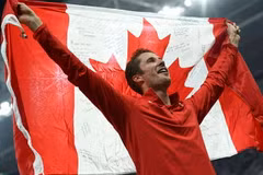 Derek Drouin giành HCV nhảy cao. (Nguồn: Reuters)