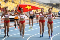 Điền kinh Việt Nam đã tỏa sáng khi giành được 17 HCV tại SEA Games 29. (Ảnh: Quốc Khánh/TTXVN)