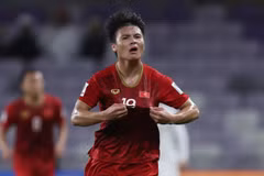 Quang Hải ăn mừng bàn thắng vào lưới Yemen. (Nguồn: AFC)
