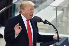 Tân Tổng thống Mỹ Donald Trump tuyên thệ nhậm chức. (Nguồn: Getty Images)