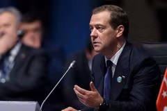 Thủ tướng Nga Dmitry Medvedev. (Nguồn: aa.com.tr)
