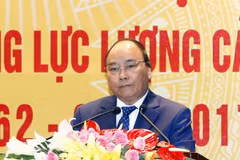 Thủ tướng Nguyễn Xuân Phúc phát biểu tại buổi lễ. (Ảnh: Thống Nhất/TTXVN)