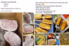 Thực phẩm được rao bán trên chợ mạng. (Ảnh: Vietnam+)