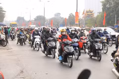 Giao thông tại các cửa ngõ Thủ đô thông thoáng trong ngày cuối kỳ nghỉ Tết Nguyên đán. (Ảnh: Hoài Nam/Vietnam+)