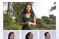 Thí sinh Huyền Trang tham gia casting từ xa. (Ảnh: BTC)